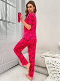 Atishi Love Heart Lounge Set | Soft Cotton Graphic Print