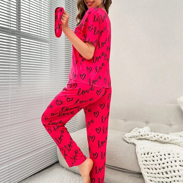 Atishi Love Heart Lounge Set | Soft Cotton Graphic Print