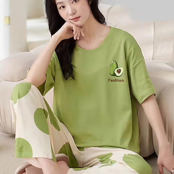 Funky Avocado Graphic PJ Set | Fresh Green