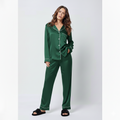 The Core Cotton PJ Set - Bottle green