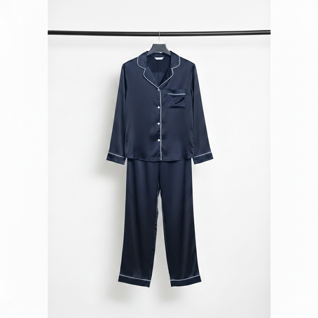 The Core Cotton PJ Set - Navyblue