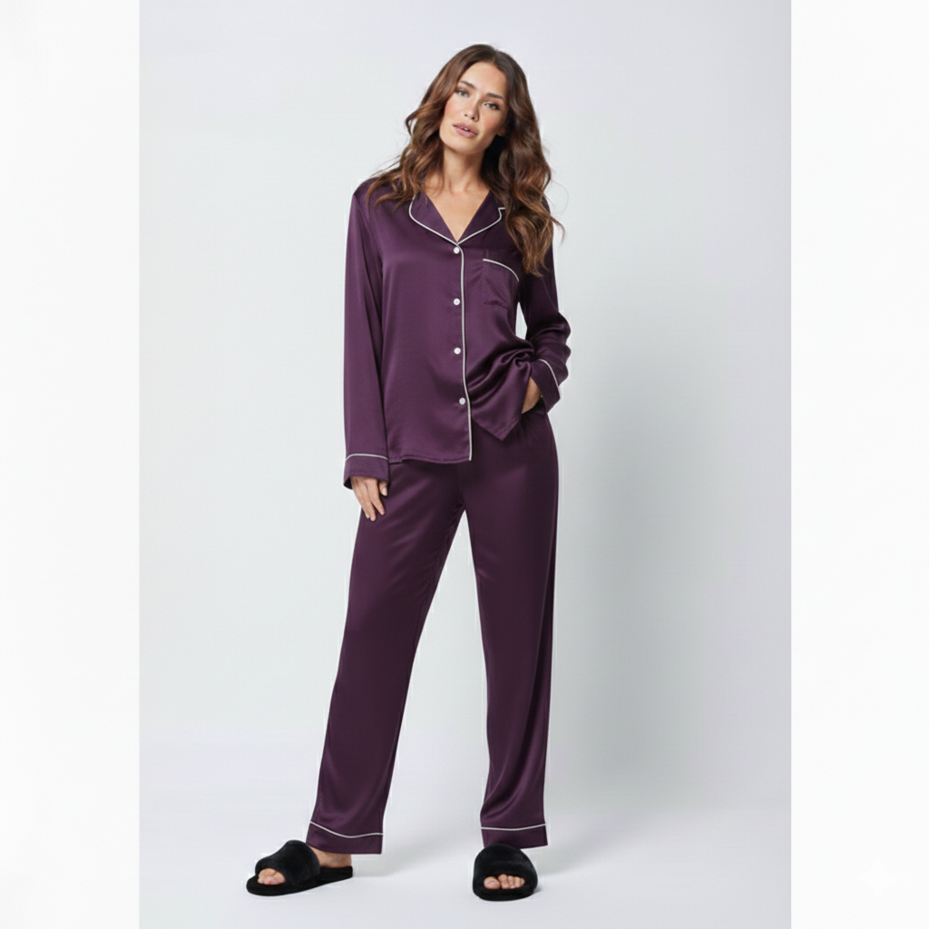 The Core Cotton PJ Set - Purple