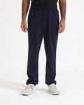 Men's Urban Baggy Fit Sweatpants | Ultra-Warm Winter Fleece - Navy Blue