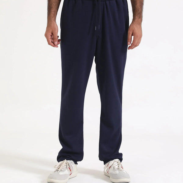 Men's Urban Baggy Fit Sweatpants | Ultra-Warm Winter Fleece - Navy Blue