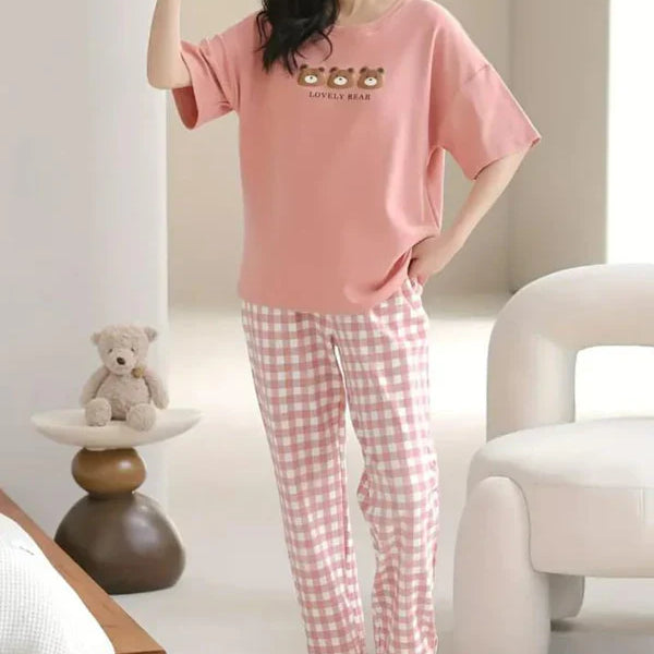 Three Bears Graphic PJ Set | Lovely Pink