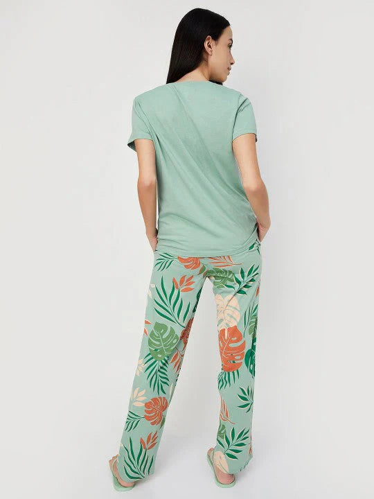Tropical Summer Lounge Set | Exotic Palm Print