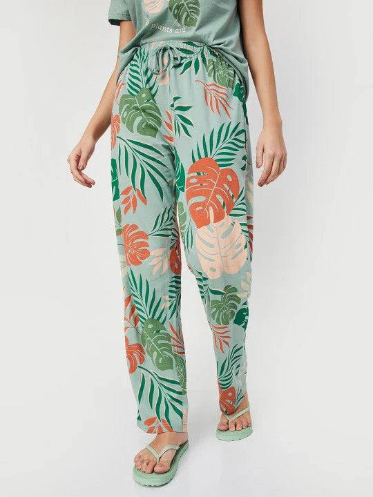 Tropical Summer Lounge Set | Exotic Palm Print