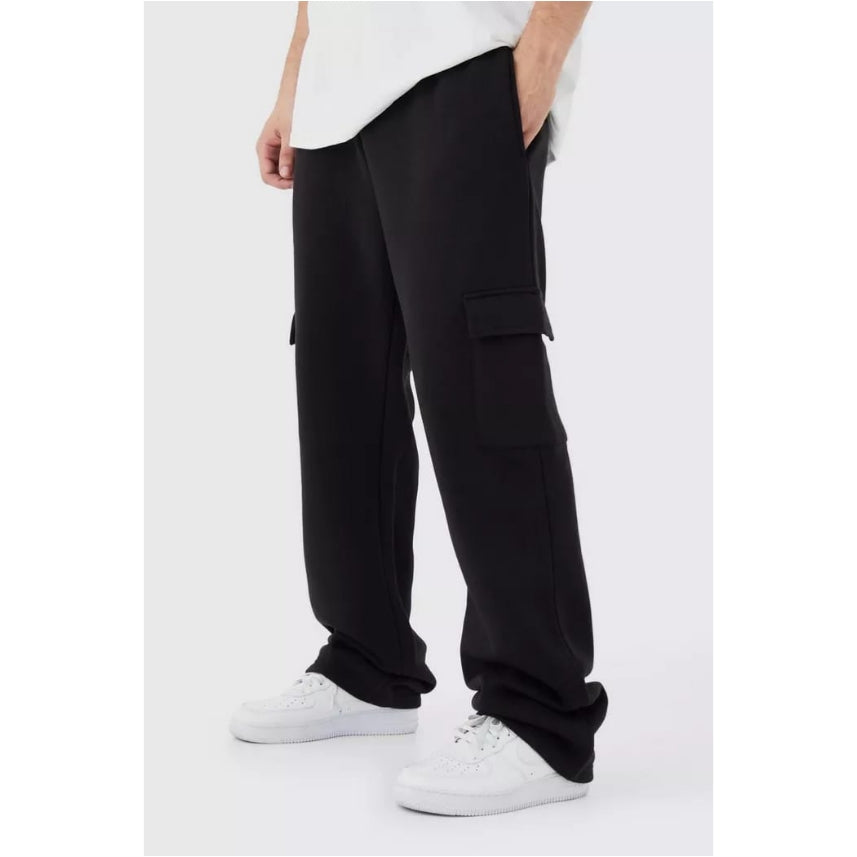 Men's Urban Cargo Sweatpants | Premium Summer French Terry - Jet Black