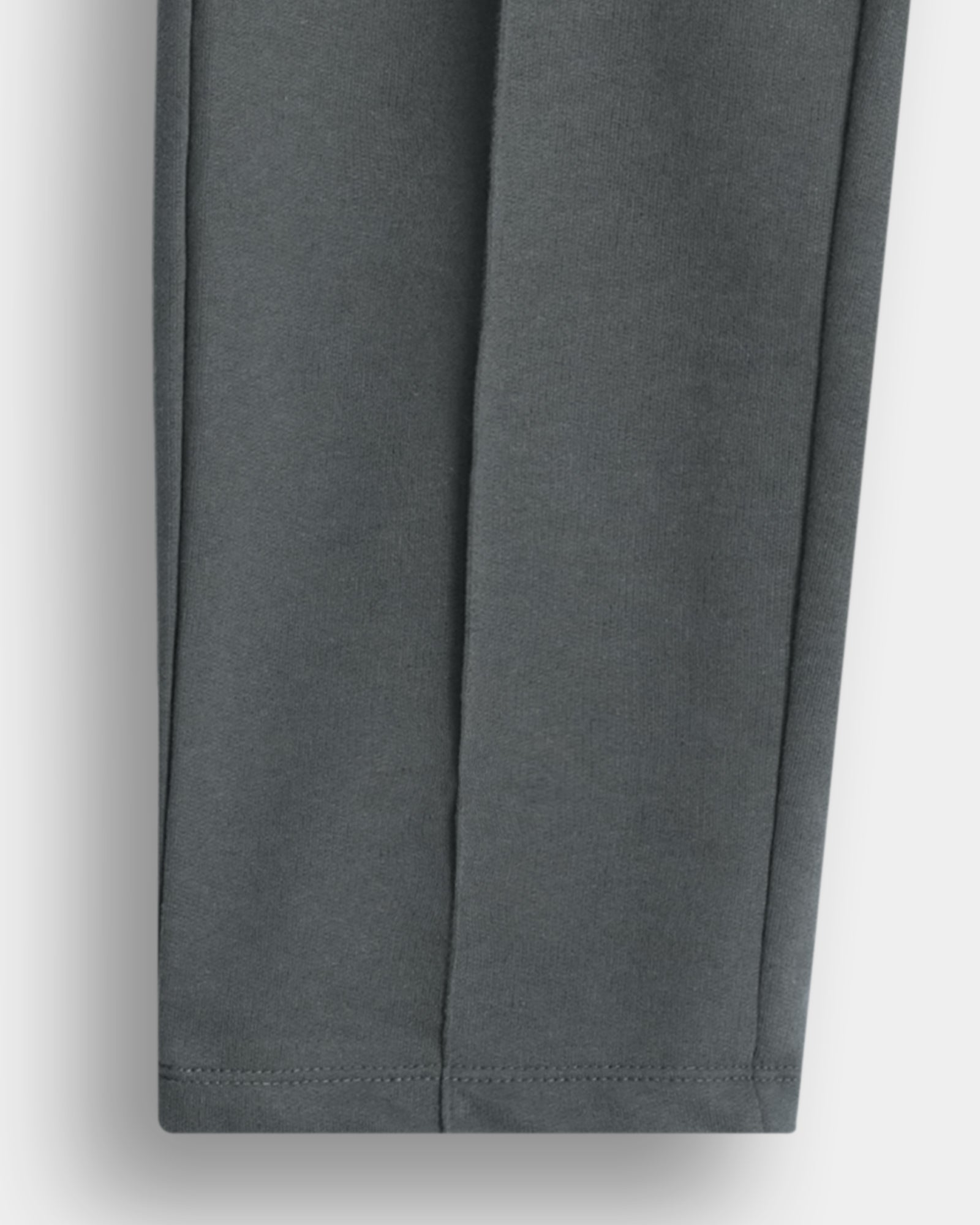 Men's Charcoal Straight-Fit French Terry Trousers