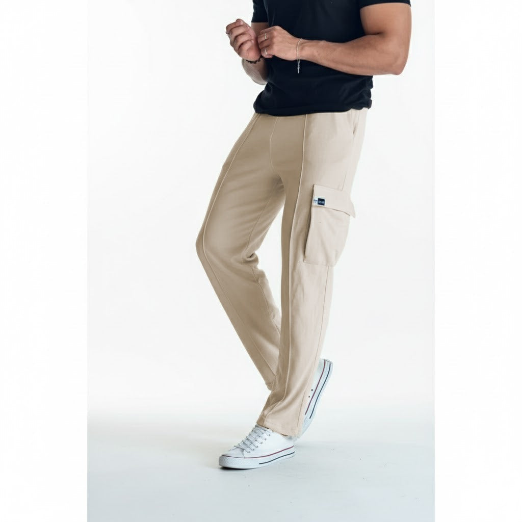 Men's Urban Cargo Sweatpants | Heavyweight French Terry - Sand Beige